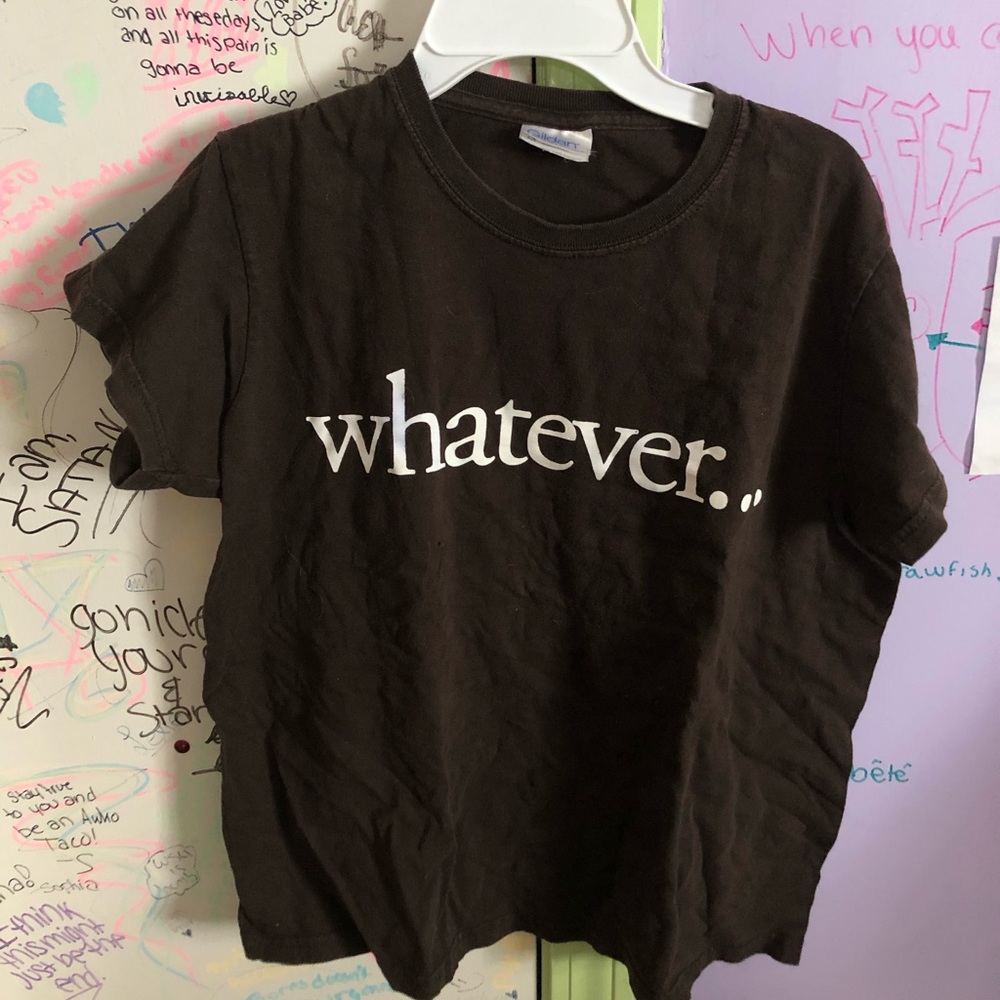 brown t-shirt